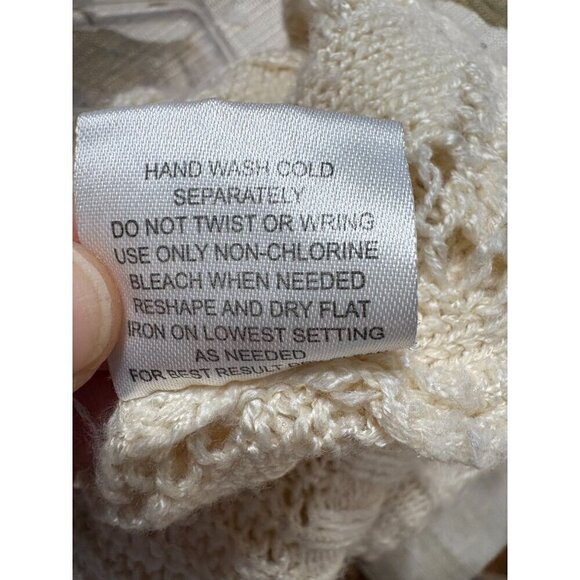 Pink Republic Beige Open-Front Knit Cardigan Sweater Women's Small Neutral Light - Picture 10 of 10